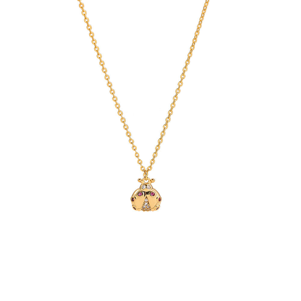 Ladybug Love Heart Simplicity Multicolor Necklace