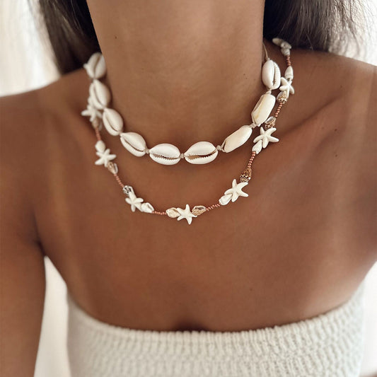 Bohemian Fashion Summer Vacation Style Shell Necklace For Women