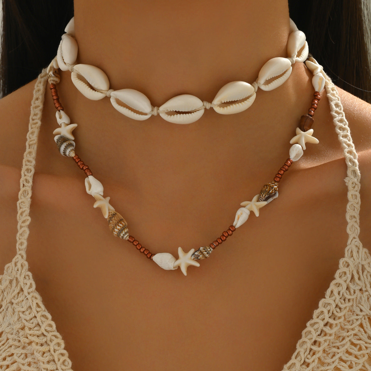 Bohemian Fashion Summer Vacation Style Shell Necklace For Women